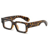 Reynald Square Glasses Frame Rectangle Frames Southood Leopard